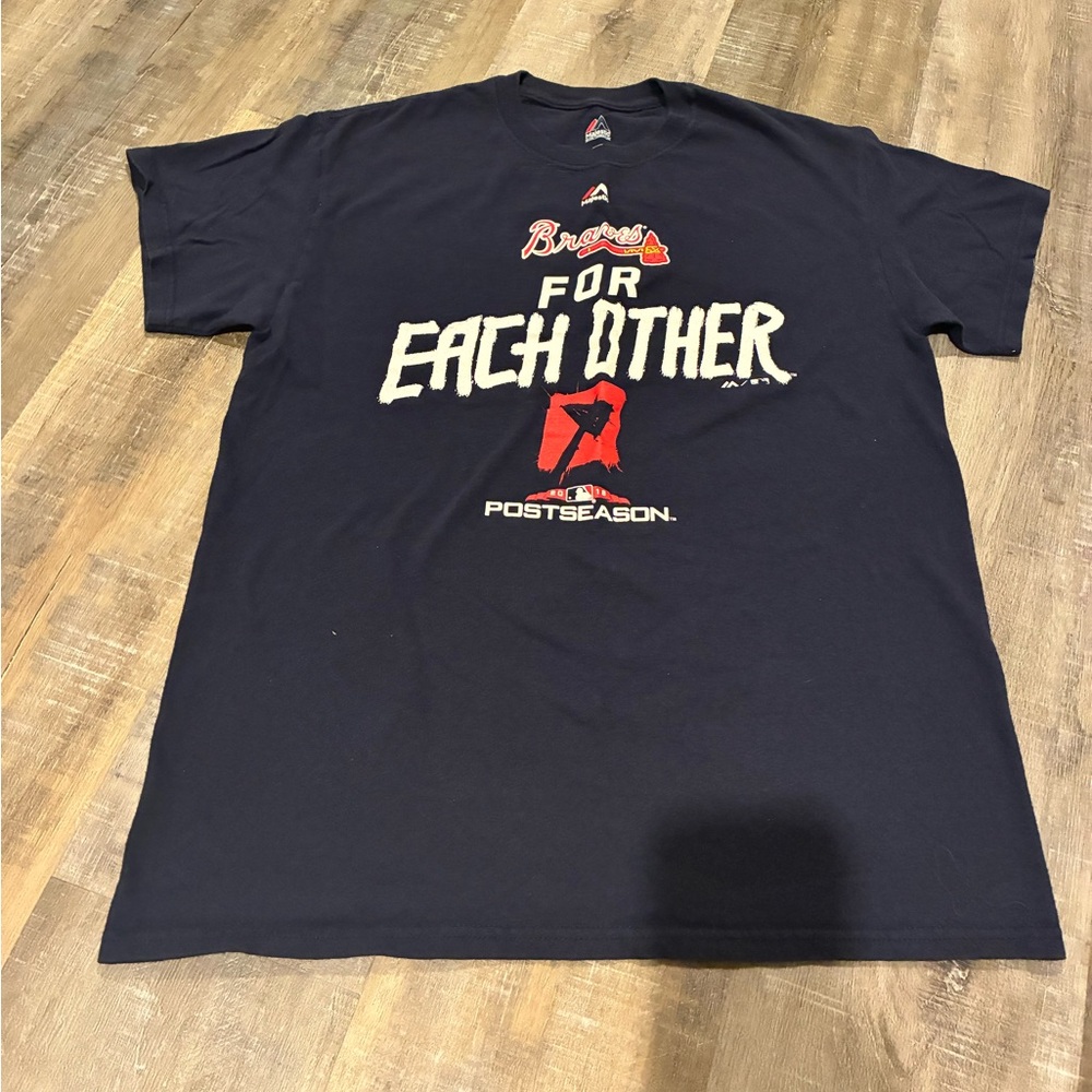 Majestic Navy Braves Postseason Tee